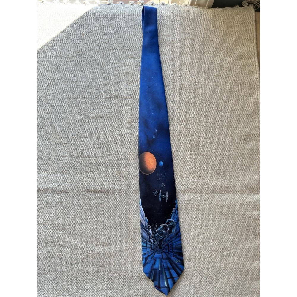 Star Wars Poster Men’s Necktie by Ralph Marlin TIE Fighter This Is The RARE ONE! - Picture 8 of 8